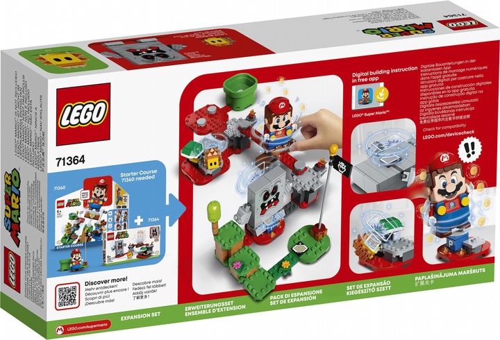 Конструктор LEGO Super Mario Неприємності у фортеці Вомпа додатковий набір 133 деталі (71364) - зображення 17