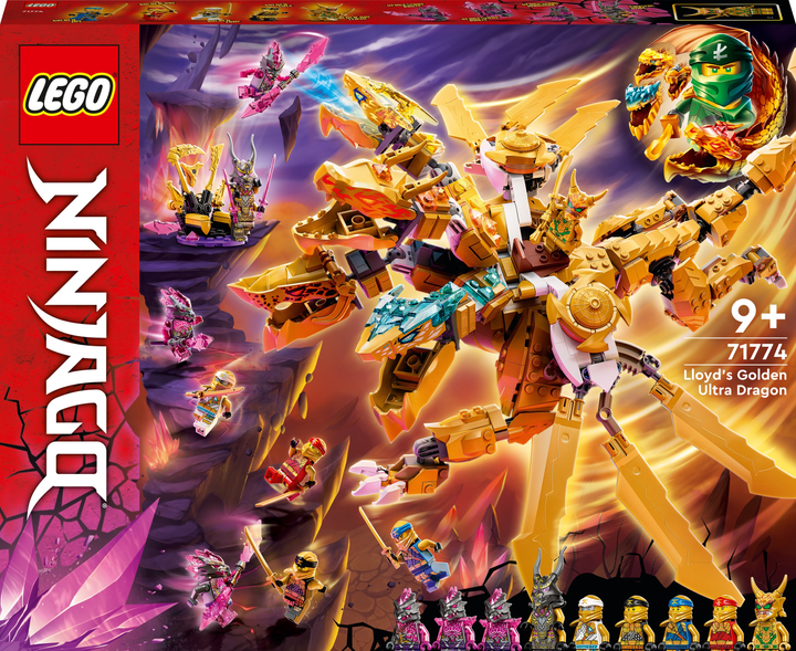 Zestaw klocków LEGO Ninjago Złoty Ultra Smok Lloyda 989 elementów (71774) - obraz 1