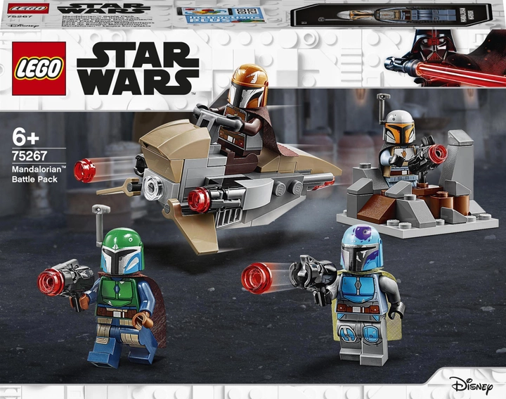 Zestaw klocków LEGO Star Wars Zestaw bojowy Mandalorianina 102 elementy (75267) - obraz 1