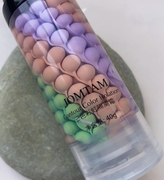 База під макіяж для обличчя триколірна Jomtam Isolation Three Color Grooming Вирівнююча основа-праймер 40г - зображення 9