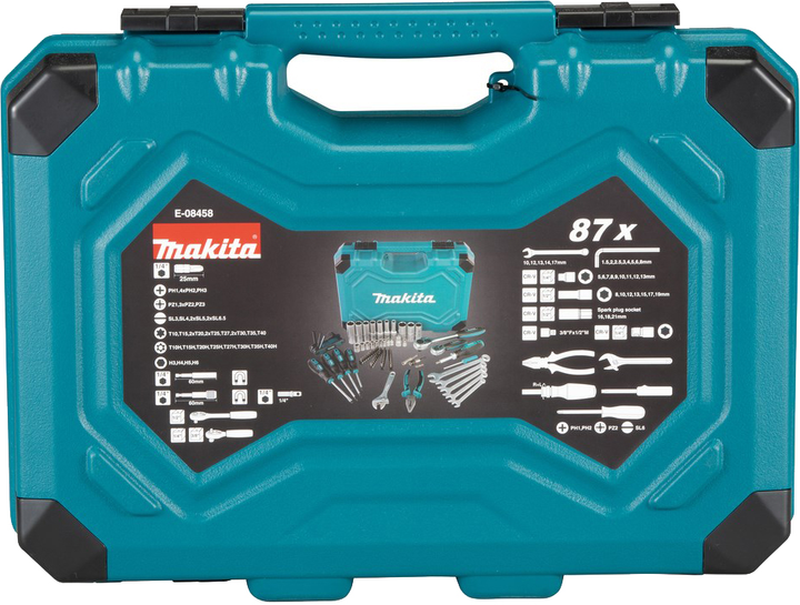 Набір інструментів Makita E-08458 87 предметів - зображення 3