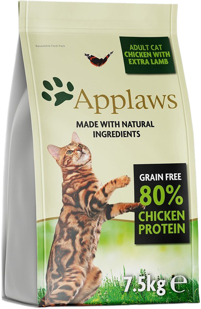 Сухий корм для кішок, що годують Applaws cat Chicken & Lamb - корм для кішок з високим вмістом м'яса - 7.5 кг (5060333439637) - зображення 1