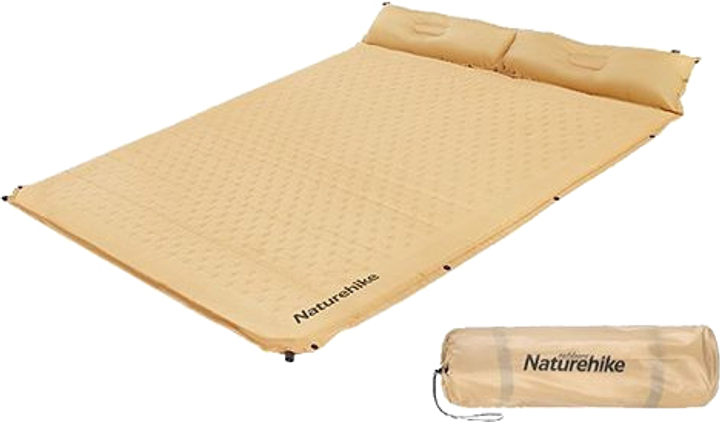 Коврик двухместный с подушкой Naturehike CNH22DZ013 самонадувающийся 30 ...