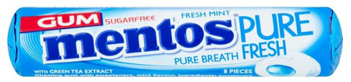 Жувальна гумка Mentos Pure Fresh зі смаком м'яти 15 г (80762386) - зображення 1