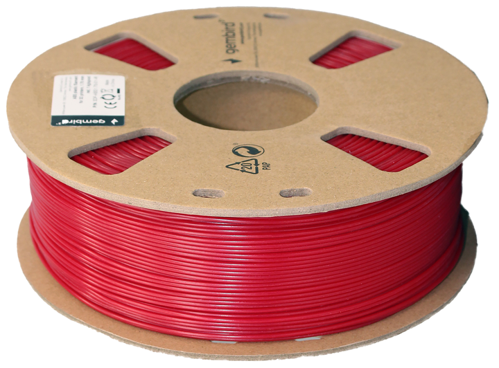 Gembird ABS plastik do drukarki 3D 1.75 mm 1 kg Czerwony (3DP-ABS1.75-01-R) - obraz 2