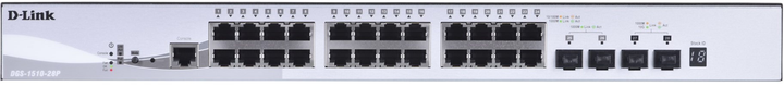 Комутатор D-link-DGS-1510-28P/E 28-port (PoE) Gigabit Stackable Smart Switch - зображення 2