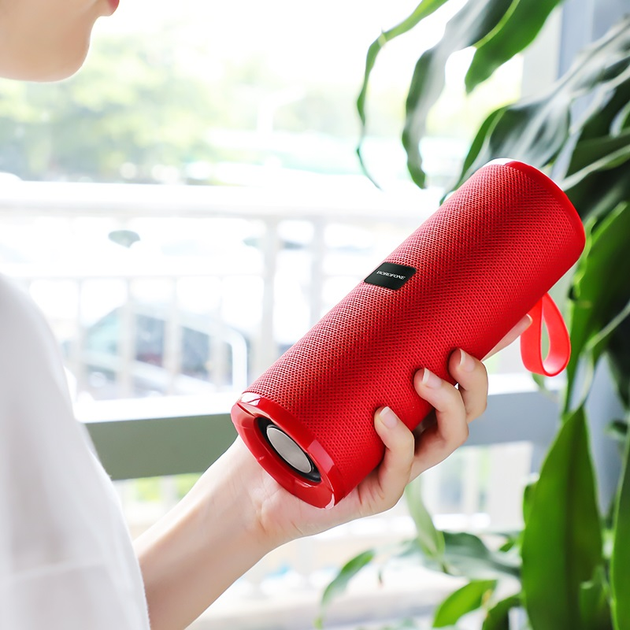 Портативная блютуз колонка BOROFONE BR1 |AUX, SD-card, Bluetooth, USB, FM-Radio| Красный - Фото 5 Портативная блютуз колонка BOROFONE BR1 |AUX, SD-card, Bluetooth, USB, FM-Radio| Красный - изображение 5