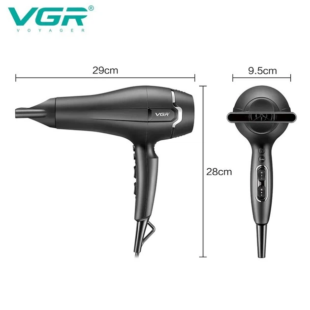 Фен для укладки и сушки волос VGR V 45О c насадками узким концентратором и расческой с турбо режимом c холодным воздухом, 2400W - изображение 7