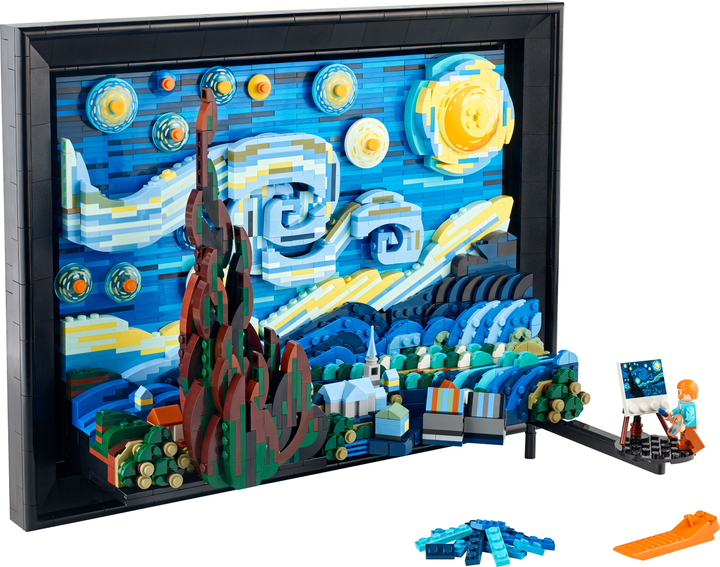 Zestaw klocków LEGO Ideas "Gwiaździsta noc" Vincenta van Gogha 2316 elementów (21333) - obraz 2