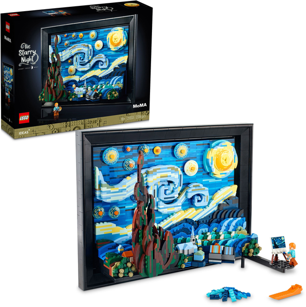 Конструктор LEGO Ideas Зоряна ніч Вінсента Ван Гога 2316 деталей (21333) - зображення 9