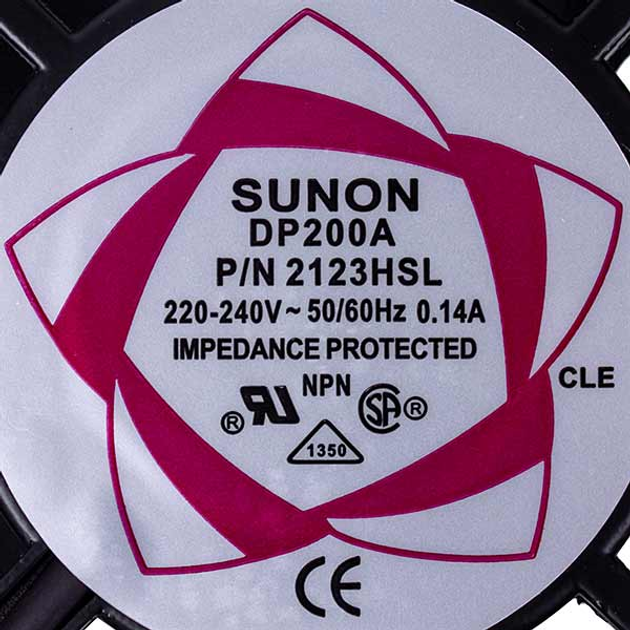 Вентилятор квадратный Sunon DP200A 120x120x38mm 220-240V 0,14A (2123HLS ...