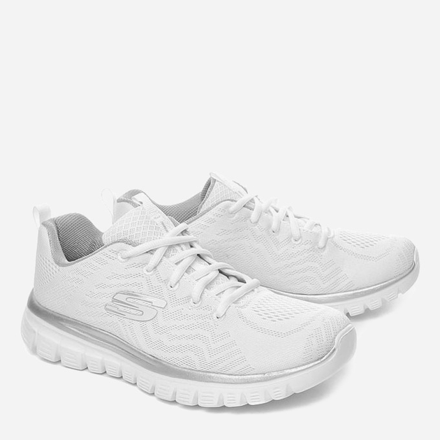 Buty sportowe damskie z siatki na platformie do kostki Skechers 12615-WSL 36 (6US) 23 cm Białe (191665932765) - obraz 2