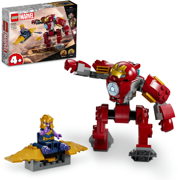 Zestaw klocków LEGO Marvel Hulkbuster Iron Mana vs. Thanos 66 elementów (76263) - obraz 8