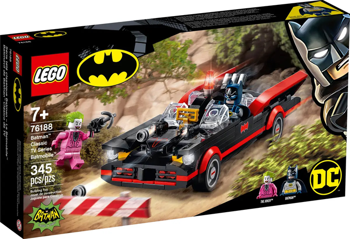 Zestaw klocków LEGO Klasyczny serial telewizyjny Batman – Batmobil 345 elementów (76188) - obraz 1