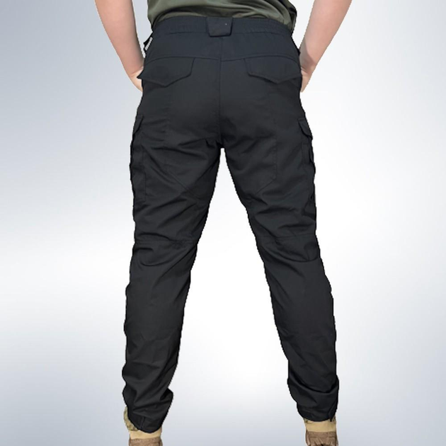 Чоловічі штани тактичні літні для силових підрозділів ріп стоп 48 Чорний - зображення 2