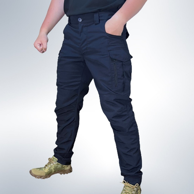 Чоловічі штани тактичні літні для ДСНС ріп стоп 48 Сині - зображення 2