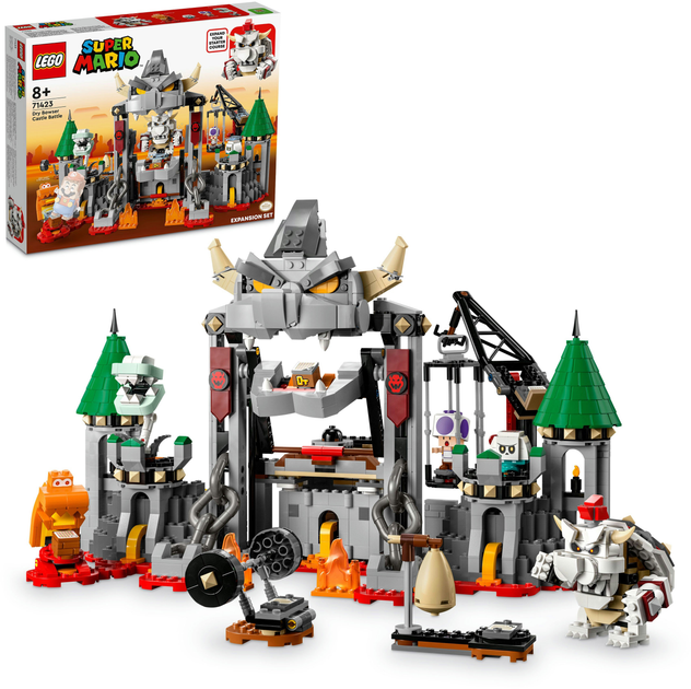 Конструктор LEGO Super Mario Битва у замку Драй Боузера. Додатковий набір 1321 деталь (71423) - зображення 7
