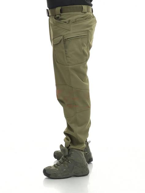 Тактичні утеплені штани Eagle PA-04 IX7 Soft Shell на флісі Olive Green M - зображення 2