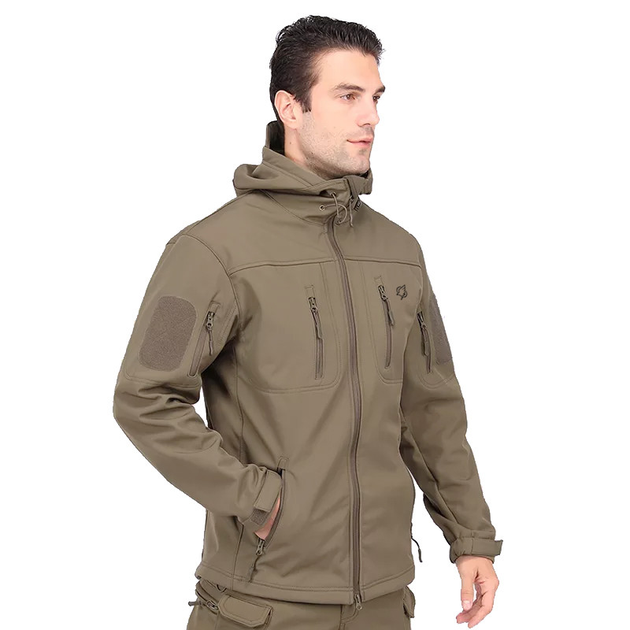 Куртка тактическая Eagle Soft Shell JA-01-0 с флисом Olive Green 4XL - изображение 1