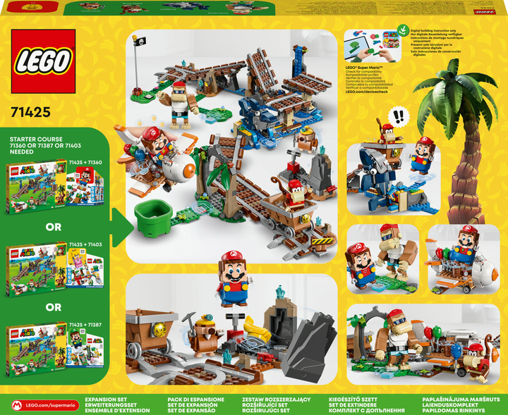 Zestaw klocków LEGO Super Mario Przejażdżka wagonikiem Diddy Konga. Zestaw rozszerzający 1157 elementów (71425) - obraz 10