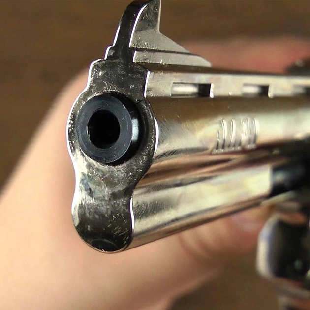 Револьвер под патрон Флобера Alfa 441 (4.0", 4.0мм), никель-дерево - изображение 2
