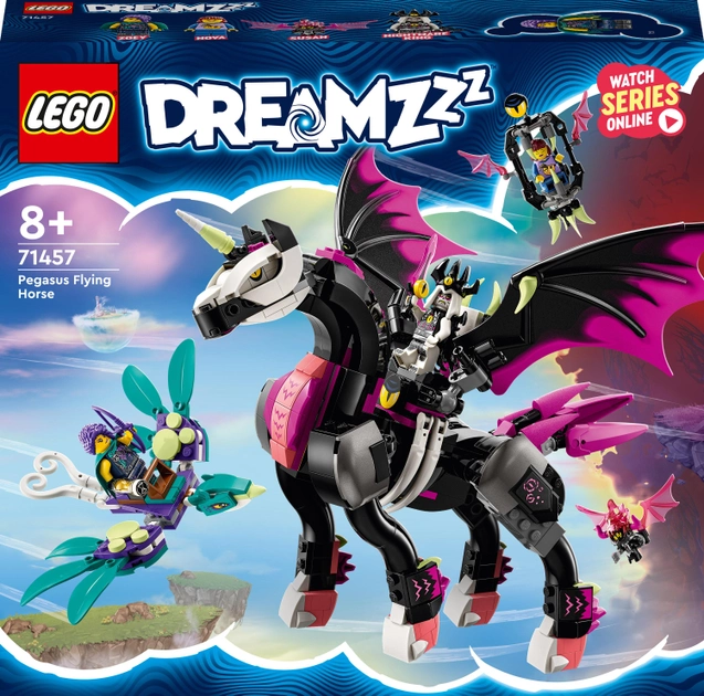 Zestaw klocków LEGO DREAMZzz Latający koń Pegasus 482 elementy (71457) - obraz 1