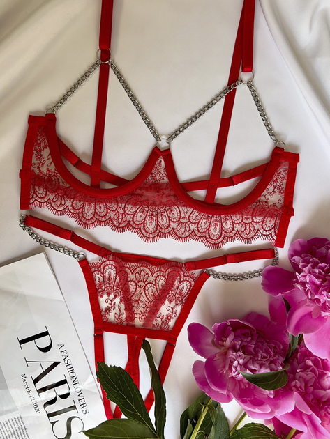 Красное женское эротическое белье — купить в интернет-магазине Ламода