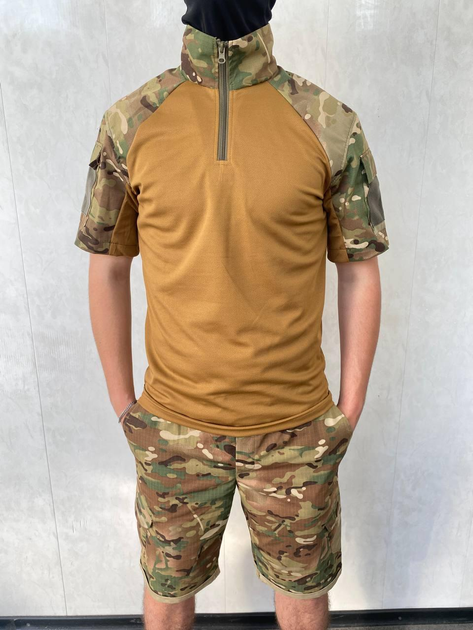Летняя армейская форма (боевая рубашка убакс + шорты) мультикам-койот L - изображение 1