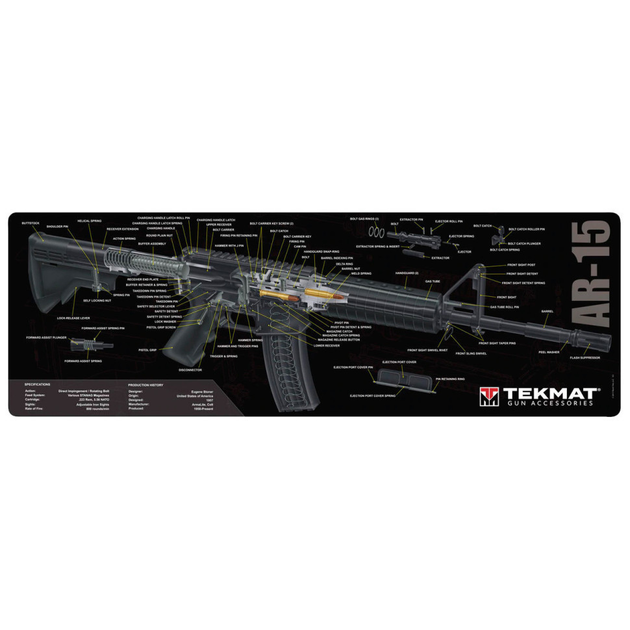 Коврик настольный Tekmat AR-15 Cut Away 31х91 см - зображення 1