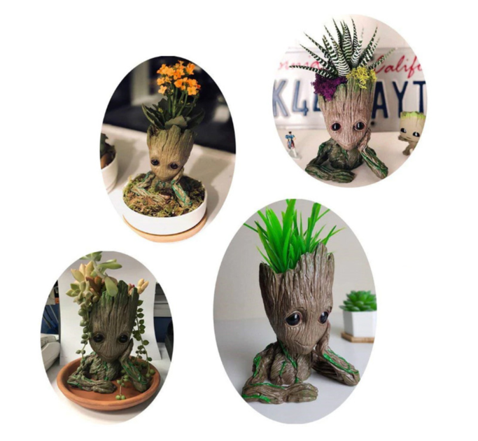 Цветочный горшок кашпо Primo Грут Groot для цветов и канцелярии (GR-01) Primo GR-01 серый - Фото 6 Цветочный горшок кашпо Primo Грут Groot для цветов и канцелярии (GR-01) Primo GR-01 серый - зображення 6