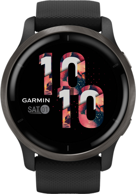 Спортивний годинник Garmin Venu 2 Slate Bezel with Black Case and Silicone Band (010-02430-11) - зображення 2