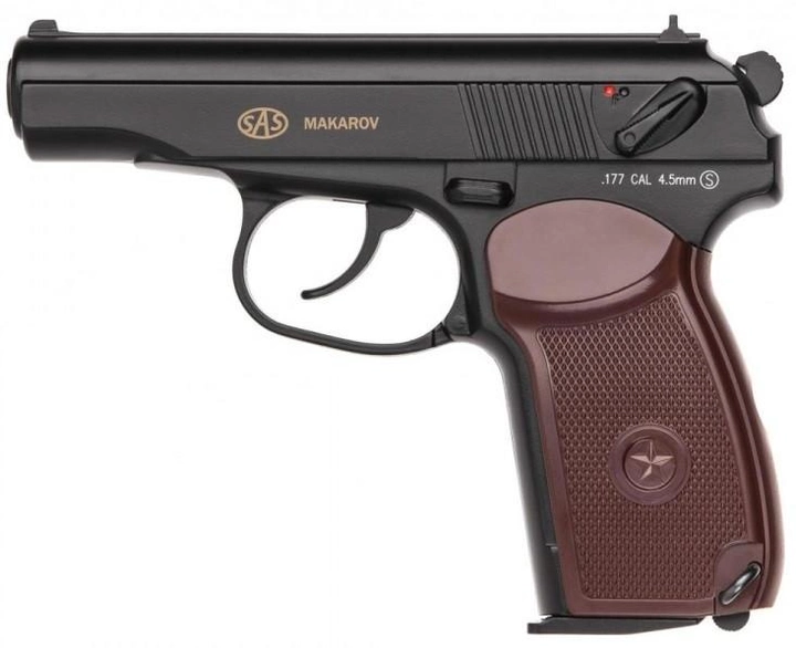 Пистолет пневматический SAS Makarov (Макарова) 4,5 мм BB (металл) - изображение 1