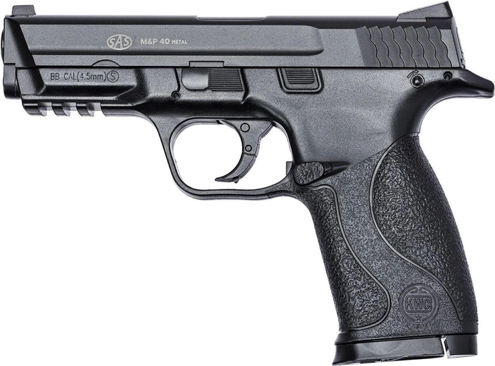 Пистолет пневматический SAS S&W MP-40 (Military and Police) 4,5 мм BB (металл) - изображение 1