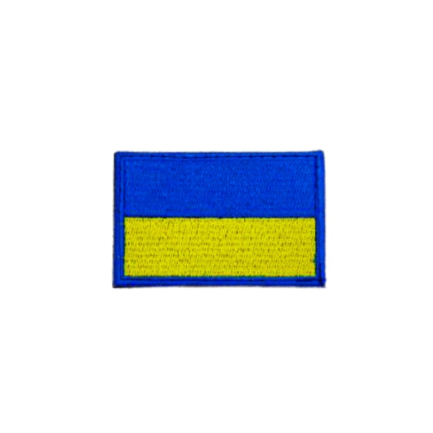 Шеврони з вишивки на липучці "Стяг України". Тканинний патч на липучці 102075 - зображення 1