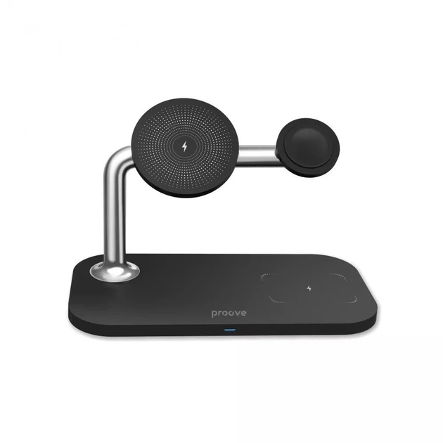 Док-станція Proove Magnetic 3в1 Wireless Charger для iPhone 14/13/12 MagSafe, AirPods, Apple Watch - зображення 2