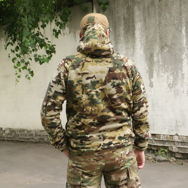 Флісова тактична кофта. Мультикам. Куртка флісова з капюшоном Шерман розмір 60 (926) - изображение 2
