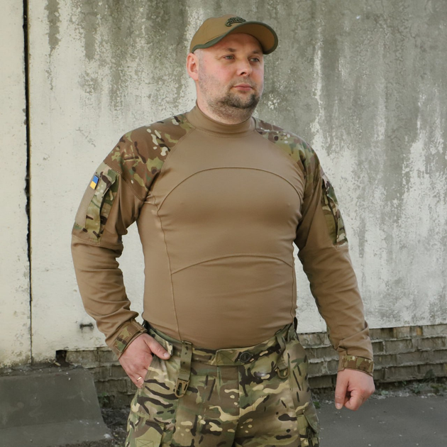 Тактическая рубашка УБАКС MultiCam® Original койот. UBACS с длинным рукавом "Самурай" размер 62 (914) - изображение 1