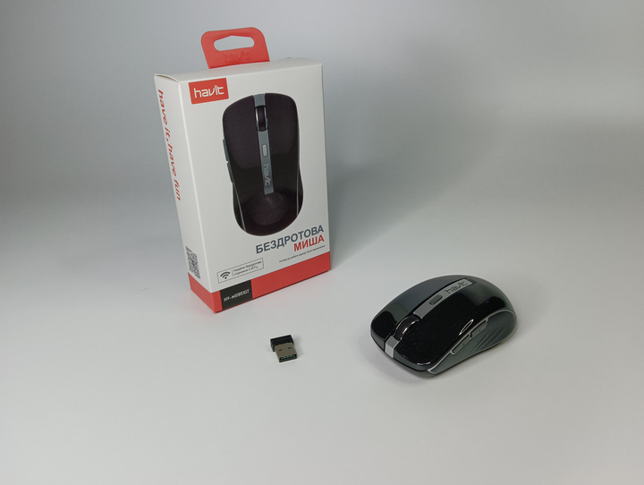Беспроводная компьютерная мышь HAVIT HV-MS951GT USB черного цвета блестящая - изображение 1