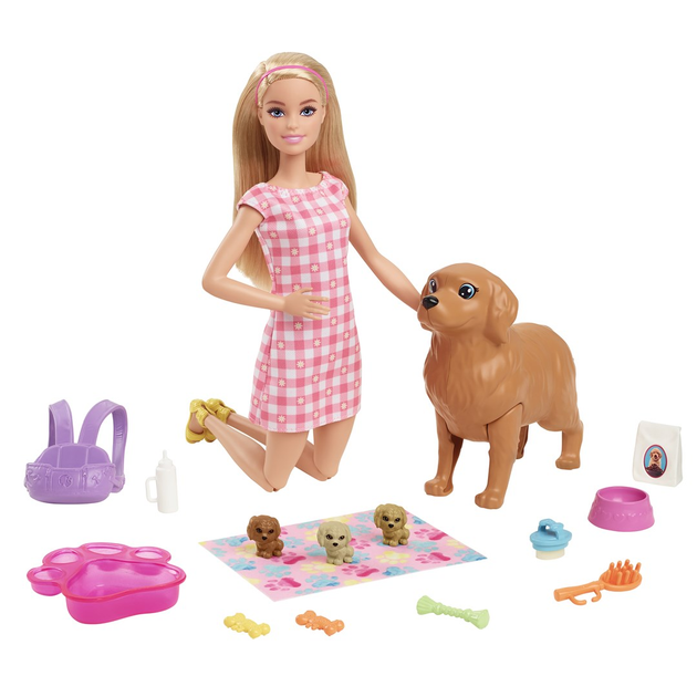 Ігровий набір із лялькою Barbie Народження цуценят (194735012442) - зображення 1