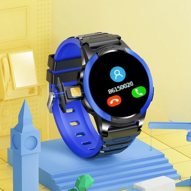 Smartwatch dla dzieci z funkcją dzwonienia i GPS GOGPS ME X03 4G Niebieski (22900) - obraz 2