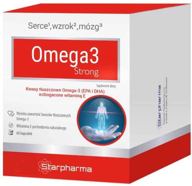 Starpharma Omega 3 Forte 60 kapsułek kwasy tłuszczowe (5902989932660) - obraz 1