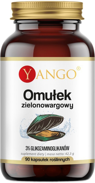 Харчова добавка Yango зеленогуба мідія 90 капсул кістки суглоби (5904194062941) - зображення 1