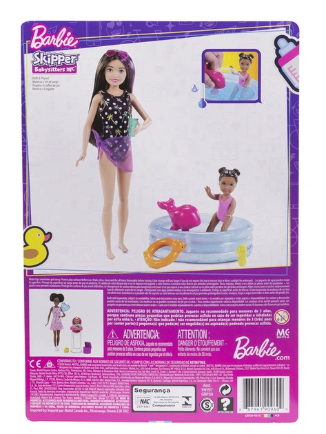 Ігровий набір з ляльками Barbie Няня Барбі Басейн GRP39 (887961909609) - зображення 9
