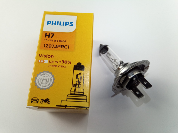 Лампа PHILIPS H7 12v 55w Premium +30% (12972 PR) 1 шт. (12972 PRC1) – фото,  отзывы, характеристики в интернет-магазине ROZETKA от продавца: А-склад