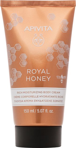 Krem do ciała Apivita Royal Honey Wzbogacony nawilżający 150 ml (5201279074210) - obraz 1