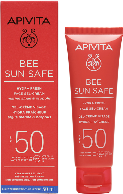 Сонцезахисний гель-крем для обличчя Apivita Bee Sun Safe SPF50 50 мл (5201279080167) - зображення 2