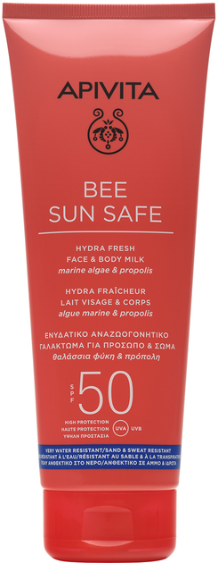 Сонцезахисне молочко для обличчя і тіла Apivita Bee Sun Safe SPF50 200 мл (5201279080235) - зображення 1