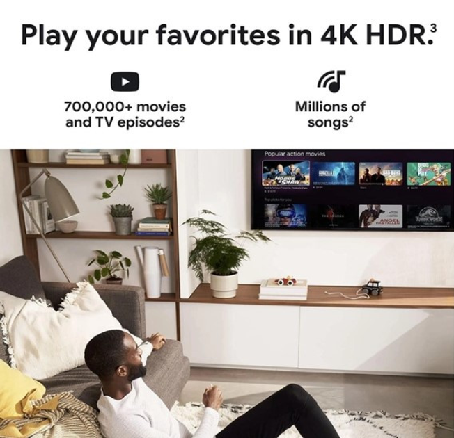 Приставка Google Chromecast with Google TV 4K white – фото