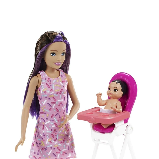 Ігровий набір із ляльками Barbie Няня Барбі GRP40 (887961909623) - зображення 2