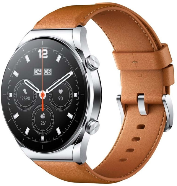 Pasek Xiaomi do Xiaomi Watch S1 Strap Leather Brown (6934177761300) - obraz 1